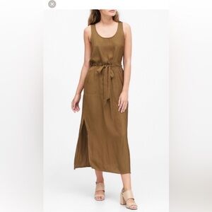 Banana Republic Utility Maxi Dress Cindered Olive size 2